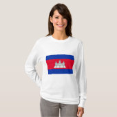カンボジア国旗 Tシャツ (正面フル)