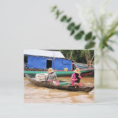 カンボジア女性 ポストカード (スタンド正面)