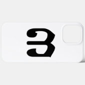 カンボジア数字3 / ៣ (さん) クメール文字 Case-Mate iPhoneケース (裏面 (横))