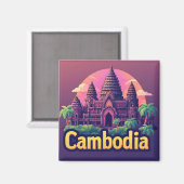 🧲 カンボジア旅行の思い出ギフト マグネット (正面/裏面)