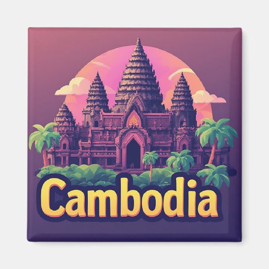 🧲 カンボジア旅行の思い出ギフト マグネット (正面)