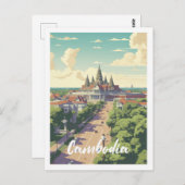 カンボジア有名な旅行の場所 ポストカード (正面/裏面)