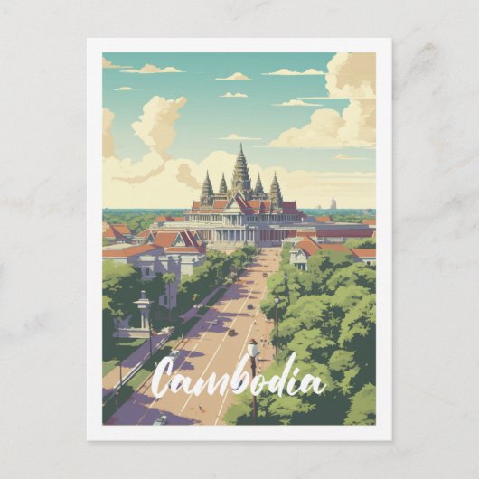 カンボジア有名な旅行の場所 ポストカード (正面)