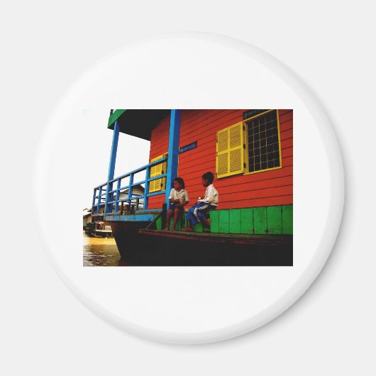 カンボジア浮遊村 マグネット (正面)