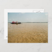 カンボジア湖に浮かぶ村の店 ポストカード (正面/裏面)