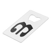 カンボジア第3位/第3位/(៣Bei)クメール脚本 クレジットカード栓抜き (正面アングル)