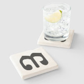 カンボジア第3位/第3位/(៣Bei)クメール脚本 ストーンコースター (横)