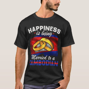カンボジア結婚した婚姻国結婚旗Cu Tシャツ