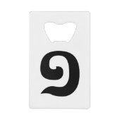 カンボジア語1 / 1 / ១ (MUJ)クəメール語 クレジットカード栓抜き (正面)