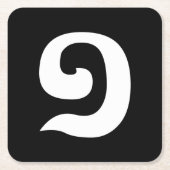 カンボジア語1 / 1 / ១ (MUJ)クəメール語 スクエアペーパーコースター (正面)