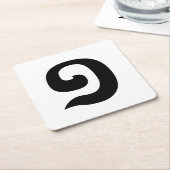 カンボジア語1 / 1 / ១ (MUJ)クəメール語 スクエアペーパーコースター (アングル)