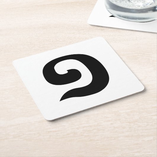 カンボジア語1 / 1 / ១ (MUJ)クəメール語 スクエアペーパーコースター (アングル)