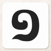 カンボジア語1 / 1 / ១ (MUJ)クəメール語 スクエアペーパーコースター (正面)