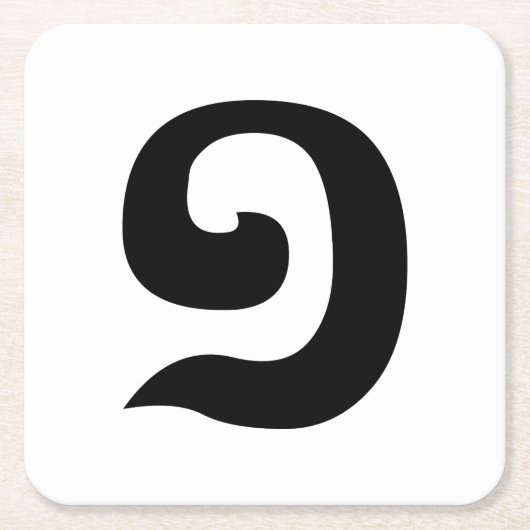 カンボジア語1 / 1 / ១ (MUJ)クəメール語 スクエアペーパーコースター (正面)