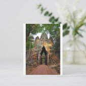 カンボジア，アンコールトムの北門 ポストカード (スタンド正面)