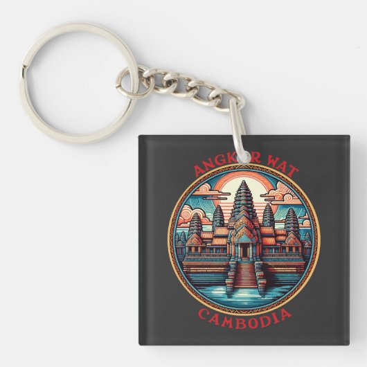 カンボジア,アンコールワット キーホルダー (正面)