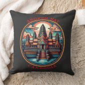 カンボジア，アンコールワット クッション (ブランケット)