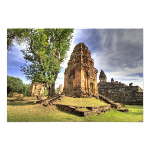カンボジア、アンコールワット。バコン寺院の景色 フォトプリント