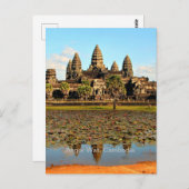 カンボジア，アンコールワット ポストカード (正面/裏面)