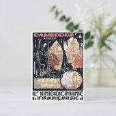 カンボジア、アンコール、インドシン、ヴィンテージ・アジア旅行 ポストカード (スタンド正面)