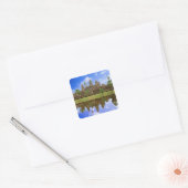 カンボジア、カンプチア、アンコールワット寺院。 スクエアシール (封筒)