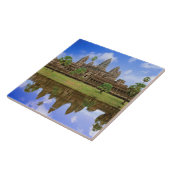 カンボジア、カンプチア、アンコールワット寺院。 タイル (側面)