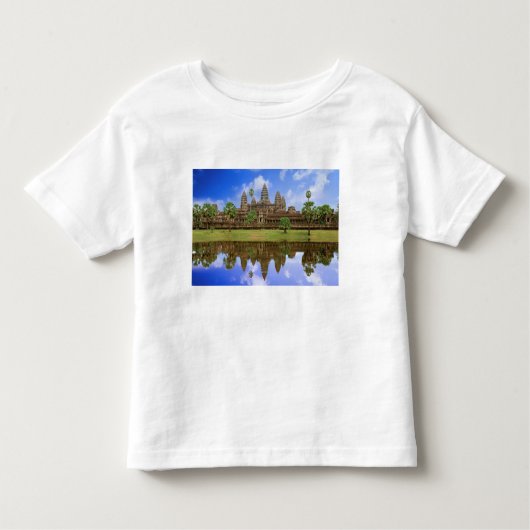 カンボジア、カンプチア、アンコールワット寺院。 トドラーTシャツ (正面)