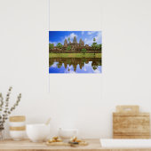 カンボジア、カンプチア、アンコールワット寺院。 ポスター (キッチン)