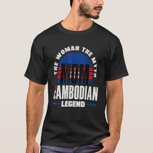 カンボジア・カンボジア国旗の母親の日 Tシャツ (正面)