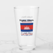 カンボジア カンボジア国旗 オーダーメイド タンブラーグラス (裏面)