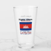 カンボジア カンボジア国旗 オーダーメイド タンブラーグラス (正面)