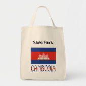 カンボジア カンボジア国旗 オーダーメイド トートバッグ (正面)