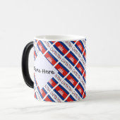 カンボジア カンボジア国旗 タイル 名前入り オーダーメイド モーフィングマグカップ (正面左)