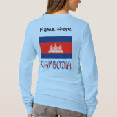 カンボジア カンボジア国旗 名前入り オーダーメイド Tシャツ (裏面)