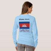 カンボジア カンボジア国旗 名前入り オーダーメイド Tシャツ (裏面フル)