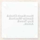 カンボジア/クメール通り食 ガラスコースター (裏面)