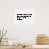 カンボジア/クメール通り食 ポスター (キッチン)