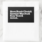 カンボジア/クメール通り食 長方形シール (バッグ)