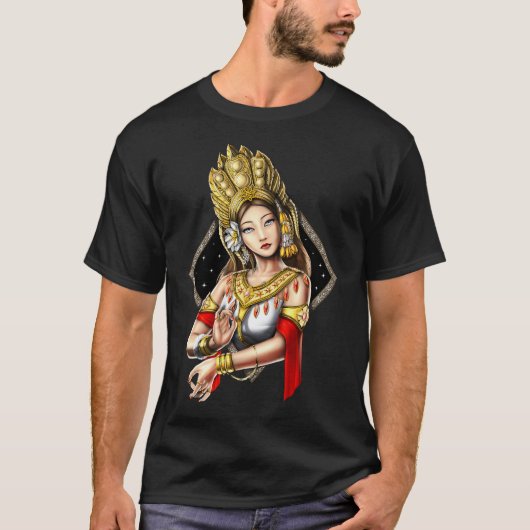 カンボジア クメール アプサラスダンサー Tシャツ (正面)