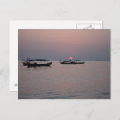 カンボジア・シアヌークビルの夕日 ポストカード (正面/裏面)