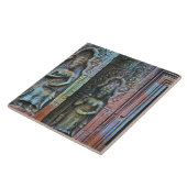 カンボジア、シェムリアップ州タプロームテンプル タイル (側面)