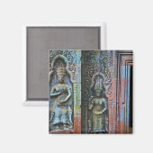 カンボジア、シェムリアップ州タプローム寺院 マグネット (正面/裏面)