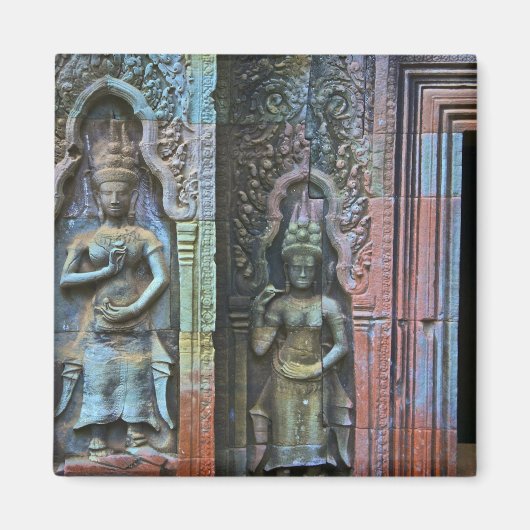 カンボジア、シェムリアップ州タプローム寺院 マグネット (正面)