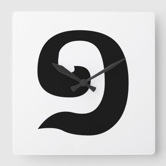 カンボジア·ナンバー1១/ワン/（ムージ）クメール語 スクエア壁時計 (正面)