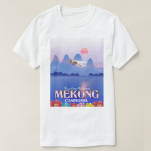 カンボジア メコン川 バケーション ポスター Tシャツ