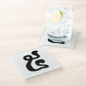 カンボジアNumber 5 / 5 / ៥ (Pram)クメールの脚本 ガラスコースター (アングル)