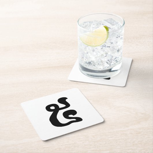 カンボジアNumber 5 / 5 / ៥ (Pram)クメールの脚本 スクエアペーパーコースター (インサイチュ)