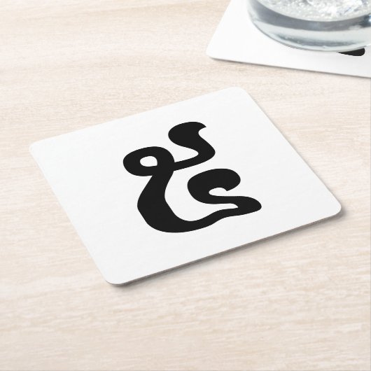 カンボジアNumber 5 / 5 / ៥ (Pram)クメールの脚本 スクエアペーパーコースター (アングル)