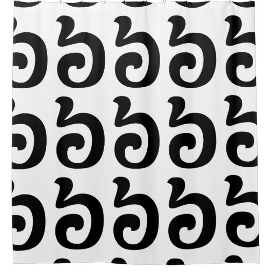 カンボジアNumber 6 / 6 / ៦ (Pram Muj)クəメール シャワーカーテン (正面)