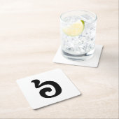 カンボジアNumber 6 / 6 / ៦ (Pram Muj)クəメール スクエアペーパーコースター (インサイチュ)